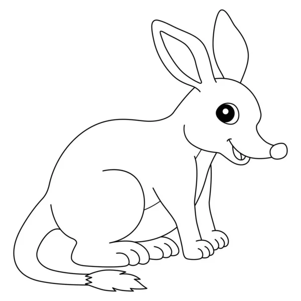 Página para colorear Bilby Animal aislado para niños — Vector de stock