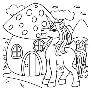  Mantar Rengi Sayfasının Önündeki Tekboynuz