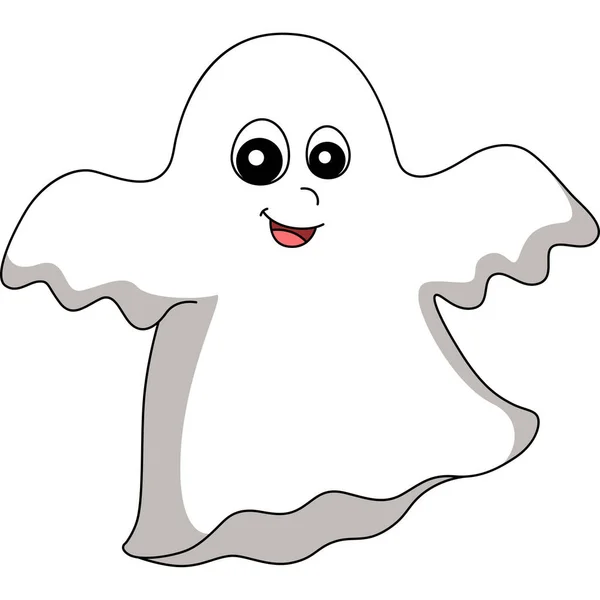 Fantasma Halloween dibujos animados coloreado Clipart — Archivo Imágenes Vectoriales