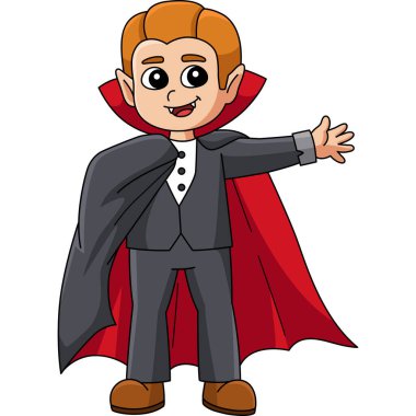 Vampir Cadılar Bayramı Çizgi Filmi Renkli Clipart 