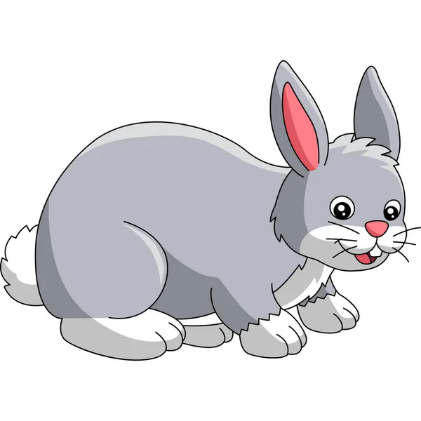 Rabbit Cartoon Colored Clipart Illustration — Stock Vector