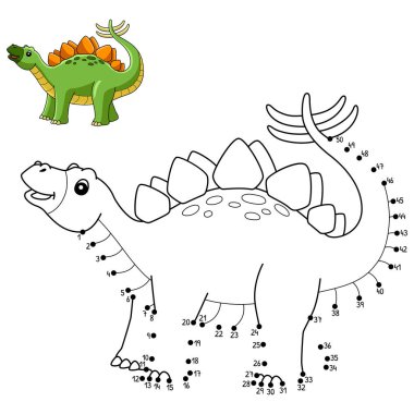 Nokta Stegosaurus Dinozor Rengi İzole Edildi