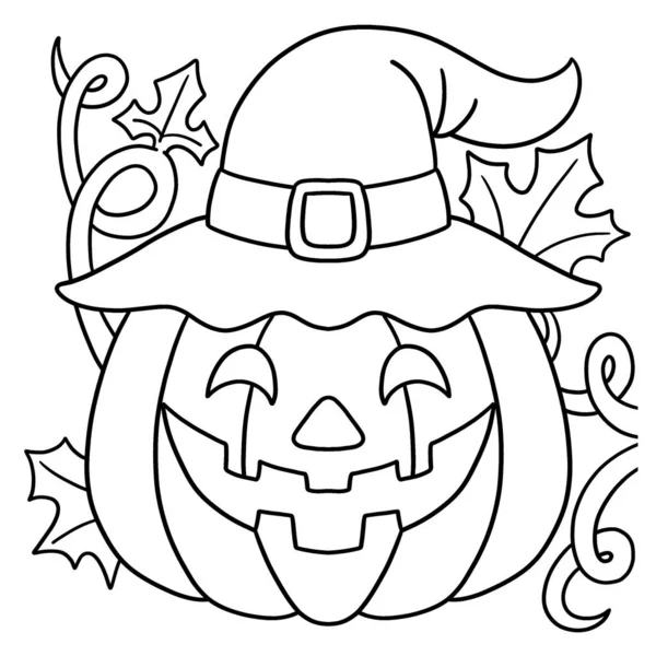 Cute Funny Coloring Page Pumpkin Provides Hours Coloring Fun Children — Image vectorielle