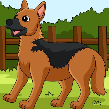 Bu karikatür bir Alman çoban resmi gösteriyor..