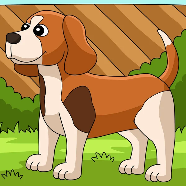 Clipart Bande Dessinée Montre Une Illustration Beagle — Image vectorielle