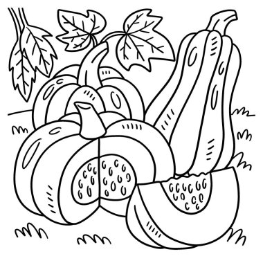 Balkabağının sevimli ve komik renkli bir sayfası. Çocuklar için saatlerce boyama eğlencesi sağlıyor. Renklendirmek için, bu sayfa çok kolaydır. Küçük çocuklar ve yeni yürümeye başlayanlar için uygun..