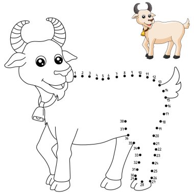 Sevimli ve komik bir keçinin nokta boyama sayfasını birleştirir. Çocuklar için saatlerce boyama eğlencesi sağlıyor. Renklendirmek için, bu sayfa çok kolaydır. Küçük çocuklar ve yeni yürümeye başlayanlar için uygun..