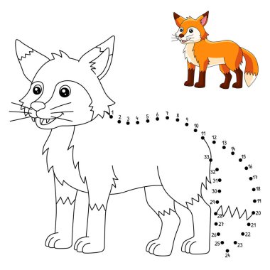 Şirin ve komik bir şekilde bir tilkinin nokta boyama sayfasını birleştirir. Çocuklar için saatlerce boyama eğlencesi sağlıyor. Renklendirmek için, bu sayfa çok kolaydır. Küçük çocuklar ve yeni yürümeye başlayanlar için uygun..