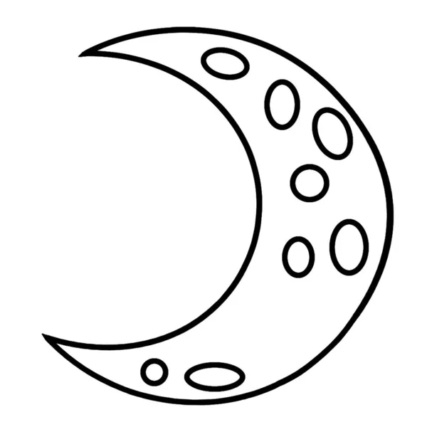 Μια Χαριτωμένη Και Αστεία Χρωματική Σελίδα Του Crescent Moon Παρέχει — Διανυσματικό Αρχείο