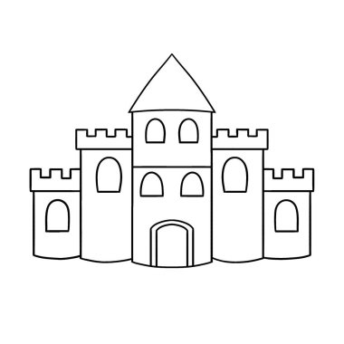Bir kalenin sevimli ve komik renkli sayfası. Çocuklar için saatlerce boyama eğlencesi sağlıyor. Renklendirmek için, bu sayfa çok kolaydır. Küçük çocuklar ve yeni yürümeye başlayanlar için uygun..