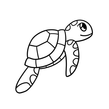 Deniz kaplumbağasının sevimli ve komik renkli sayfası. Çocuklar için saatlerce boyama eğlencesi sağlıyor. Renklendirmek için, bu sayfa çok kolaydır. Küçük çocuklar ve yeni yürümeye başlayanlar için uygun..