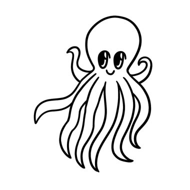Bir ahtapotun sevimli ve komik renkli sayfası. Çocuklar için saatlerce boyama eğlencesi sağlıyor. Renklendirmek için, bu sayfa çok kolaydır. Küçük çocuklar ve yeni yürümeye başlayanlar için uygun..