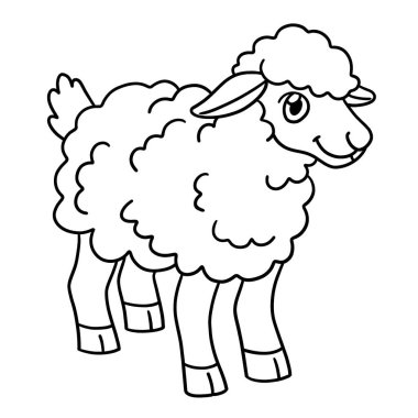 Bir koyunun sevimli ve komik renkli sayfası. Çocuklar için saatlerce boyama eğlencesi sağlıyor. Renklendirmek için, bu sayfa çok kolaydır. Küçük çocuklar ve yeni yürümeye başlayanlar için uygun..