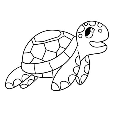 Deniz kaplumbağasının sevimli ve komik renkli sayfası. Çocuklar için saatlerce boyama eğlencesi sağlıyor. Renklendirmek için, bu sayfa çok kolaydır. Küçük çocuklar ve yeni yürümeye başlayanlar için uygun..