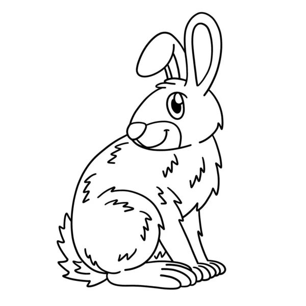 Cute Funny Coloring Page Bunnies Bunny Rabbits Provides Hours Coloring — Stock Vector