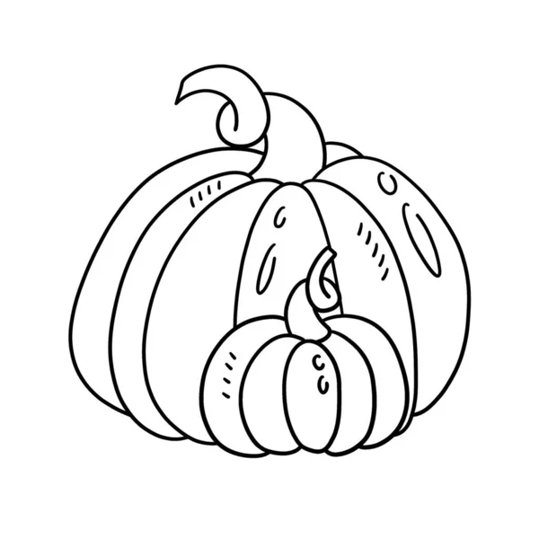 Cute Funny Coloring Page Pumpkin Provides Hours Coloring Fun Children — Wektor stockowy
