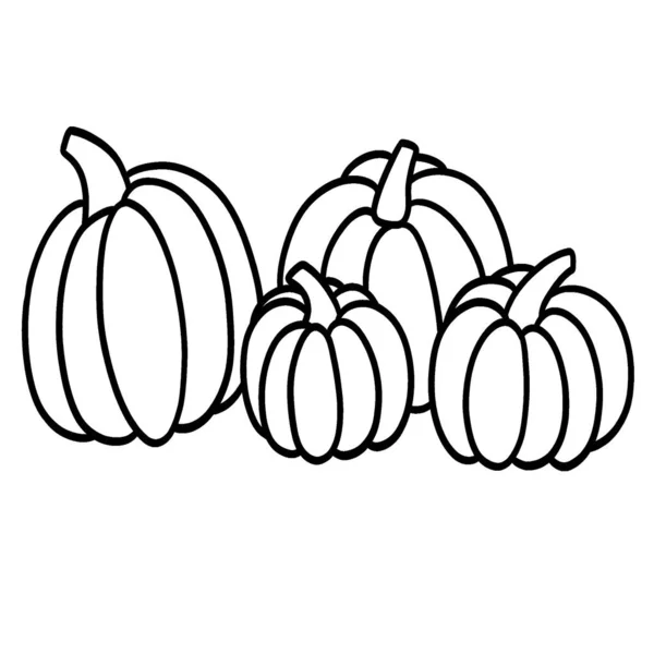 Cute Funny Coloring Page Pumpkins Provides Hours Coloring Fun Children — Stock Vector