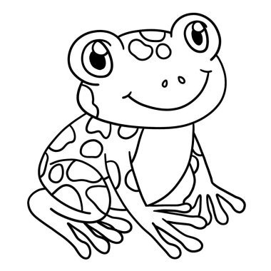 Bir kurbağanın sevimli ve komik renkli sayfası. Çocuklar için saatlerce boyama eğlencesi sağlıyor. Renklendirmek için, bu sayfa çok kolaydır. Küçük çocuklar ve yeni yürümeye başlayanlar için uygun..