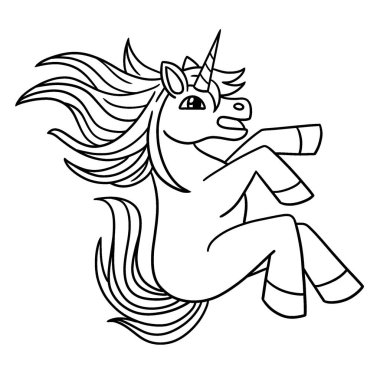 Tek boynuzlu atın sevimli ve komik renkli sayfası. Çocuklar için saatlerce boyama eğlencesi sağlıyor. Renklendirmek için, bu sayfa çok kolaydır. Küçük çocuklar ve yeni yürümeye başlayanlar için uygun..