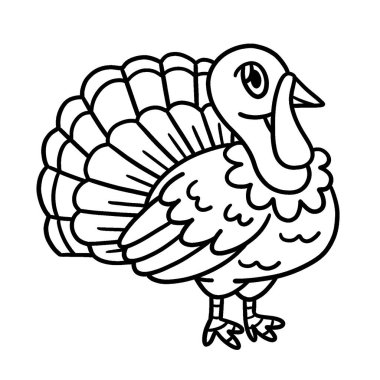 Bir hindinin şirin ve komik renkli sayfası. Çocuklar için saatlerce boyama eğlencesi sağlıyor. Renklendirmek için, bu sayfa çok kolaydır. Küçük çocuklar ve yeni yürümeye başlayanlar için uygun..