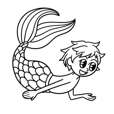 Yüzen bir deniz adamının sevimli ve komik renkli sayfası. Çocuklar için saatlerce boyama eğlencesi sağlıyor. Renklendirmek için, bu sayfa çok kolaydır. Küçük çocuklar ve yeni yürümeye başlayanlar için uygun..