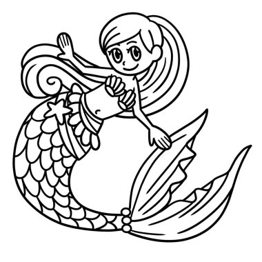 Dans eden bir denizkızının sevimli ve komik renkli sayfası. Çocuklar için saatlerce boyama eğlencesi sağlıyor. Renklendirmek için, bu sayfa çok kolaydır. Küçük çocuklar ve yeni yürümeye başlayanlar için uygun..