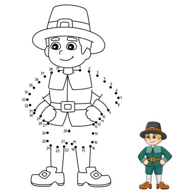 Sevimli ve komik bir hacı çocuğun nokta boyama sayfasını birbirine bağlıyor. Çocuklar için saatlerce boyama eğlencesi sağlıyor. Renklendirmek için, bu sayfa çok kolaydır. Küçük çocuklar ve yeni yürümeye başlayanlar için uygun..