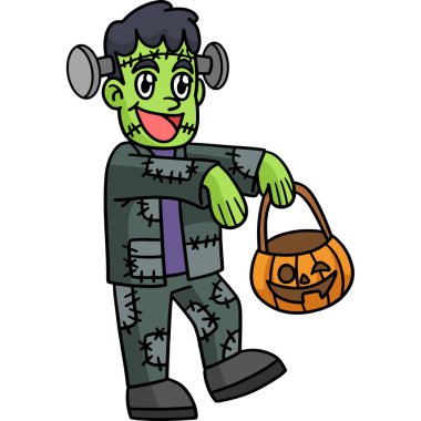 Bu karikatür bir zombi illüstrasyonu gösteriyor..