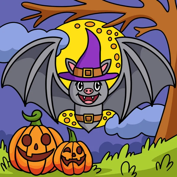 Denna Tecknade Illustration Visar Vampyr Bat Illustration — Stock vektor