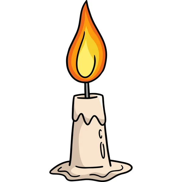 Cartoon Clipart Shows Candle Illustration — Stock Vector