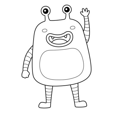 Canavar bir robotun sevimli ve komik renkli sayfası. Çocuklar için saatlerce boyama eğlencesi sağlıyor. Renklendirmek için, bu sayfa çok kolaydır. Küçük çocuklar ve yeni yürümeye başlayanlar için uygun..