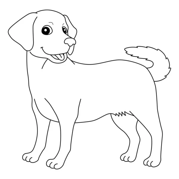 Cute Funny Coloring Page Labrador Retriever Provides Hours Coloring Fun — ストックベクタ