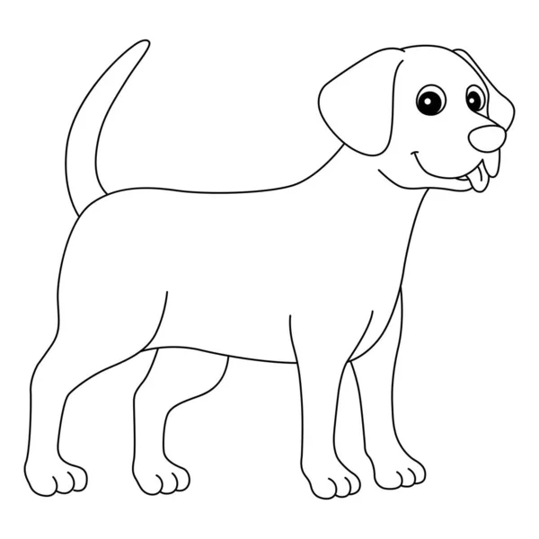 Cute Funny Coloring Page Chocolate Lab Provides Hours Coloring Fun — Image vectorielle