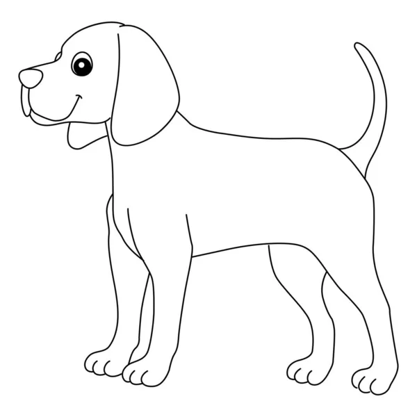 Une Jolie Drôle Page Colorier Coonhound Fournit Des Heures Plaisir — Image vectorielle