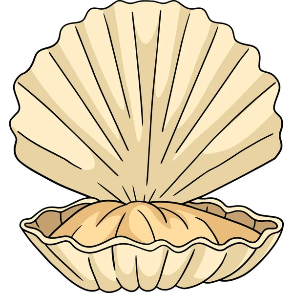 这个卡通片部分展示了一个Clamp Shell的插图 — 图库矢量图片