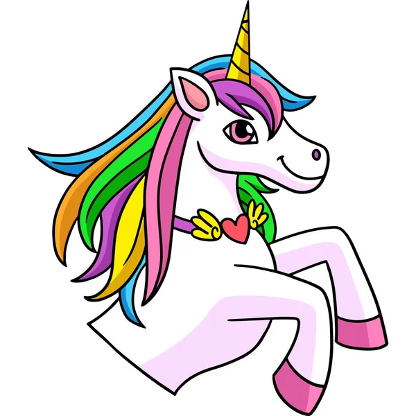 Bonito Unicórnio Desenho Animado Pônei De Fadas Vector De Criança Com Fundo  Doce: Série Fairytale Kawaii Animais Cavalo (bonito Doodles Girly).  Perfeito Para Crianças De Berçário, Cartão, Bebê Chuveiro Menina, Design De