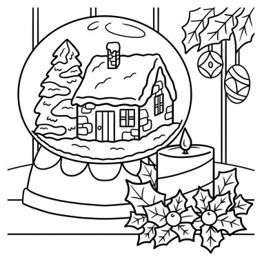 A cute and funny coloring page of Christmas Snowball. Provides hours of coloring fun for children. To color, this page is very easy. Suitable for little kids and toddlers.