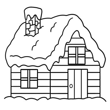 Kışlık evin sevimli ve komik renkli sayfası. Çocuklar için saatlerce boyama eğlencesi sağlıyor. Renklendirmek için, bu sayfa çok kolaydır. Küçük çocuklar ve yeni yürümeye başlayanlar için uygun..