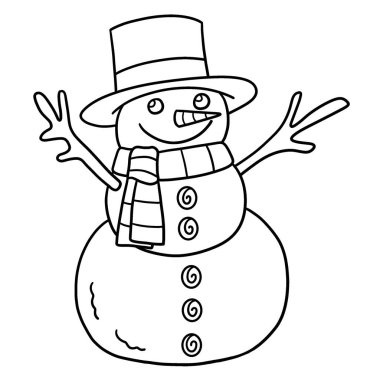 Bir kardan adamın sevimli ve komik renkli sayfası. Çocuklar için saatlerce boyama eğlencesi sağlıyor. Renklendirmek için, bu sayfa çok kolaydır. Küçük çocuklar ve yeni yürümeye başlayanlar için uygun..