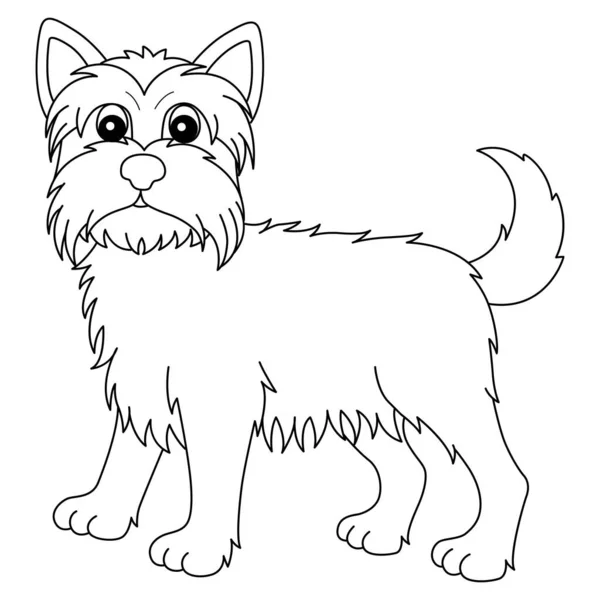 Cute Funny Coloring Page Yorkie Provides Hours Coloring Fun Children — Image vectorielle