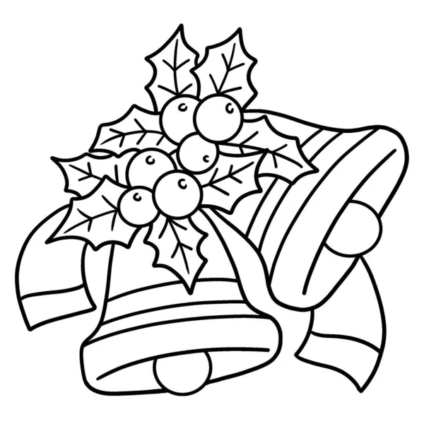 Cute Funny Coloring Page Christmas Bellts Provides Hours Coloring Fun — 스톡 벡터