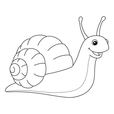 A cute and funny coloring page of a Snail. Provides hours of coloring fun for children. To color, this page is very easy. Suitable for little kids and toddlers.
