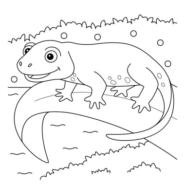 Bir Newt Hayvanı 'nın sevimli ve komik renkli sayfası. Çocuklar için saatlerce boyama eğlencesi sağlıyor. Renklendirmek için, bu sayfa çok kolaydır. Küçük çocuklar ve yeni yürümeye başlayanlar için uygun..