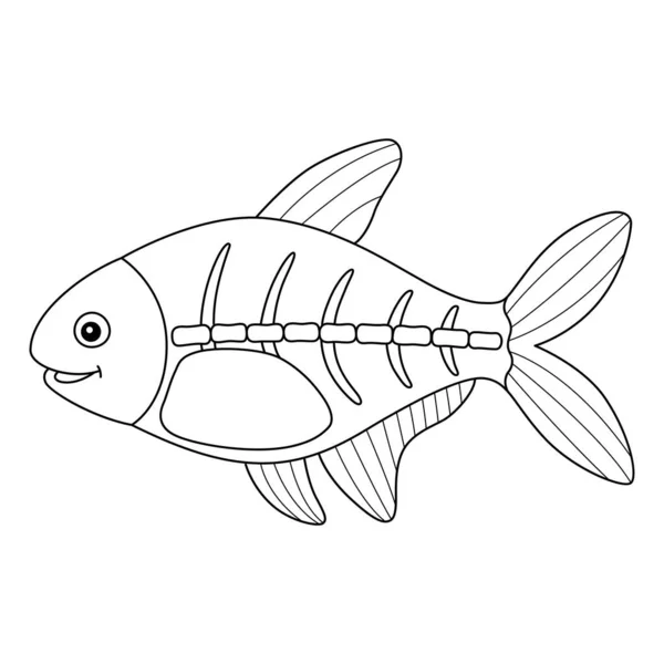 Cute Funny Coloring Page Ray Fish Provides Hours Coloring Fun — Stok Vektör