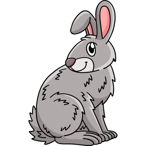 Cartoon Clipart Shows Rabbit Animal Illustration — Vector de stock