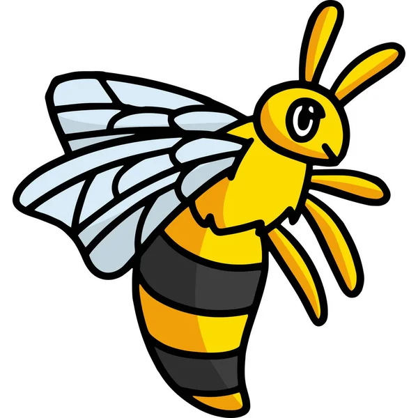 Cartoon Clipart Shows Bee Illustration — Stock Vector
