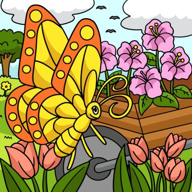 Bu karikatür klibinde kelebek çizimi var..