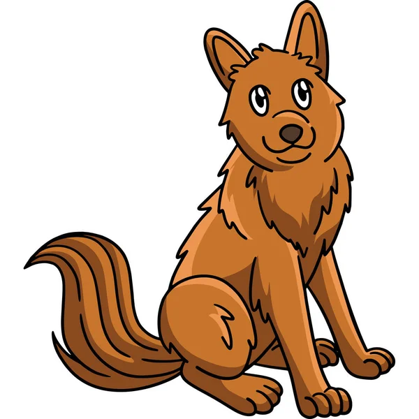 Denna Tecknade Clipart Visar Hund Illustration — Stock vektor