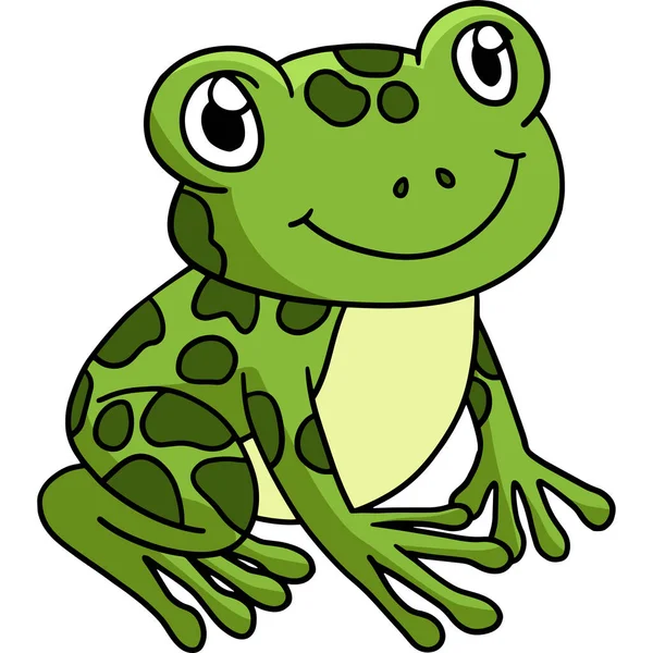 Clipart Dessin Animé Montre Une Illustration Grenouille — Image vectorielle