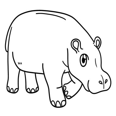 Bir su aygırının sevimli ve komik renkli sayfası. Çocuklar için saatlerce boyama eğlencesi sağlıyor. Renklendirmek için, bu sayfa çok kolaydır. Küçük çocuklar ve yeni yürümeye başlayanlar için uygun..